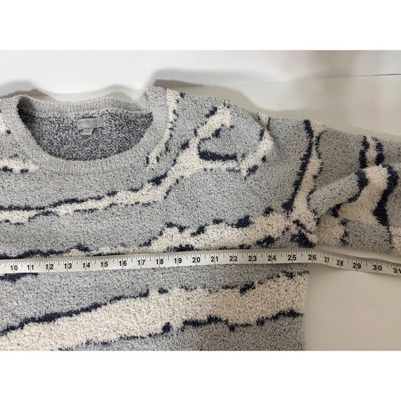 Barefoot Dreams Size 1X Sweater CozyChic Seaside Crew Neck Pullover Ocean Zebra - Picture 10 of 12